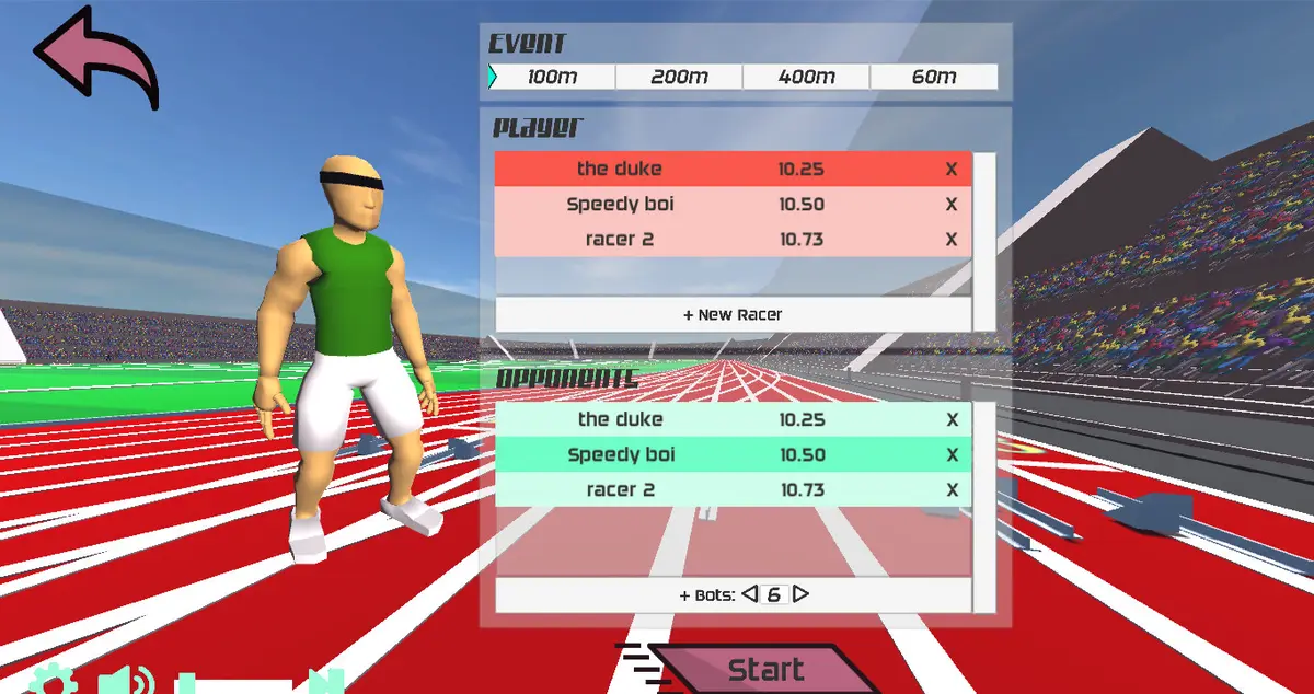 Speed Stars Steam screenshot of runners on the track